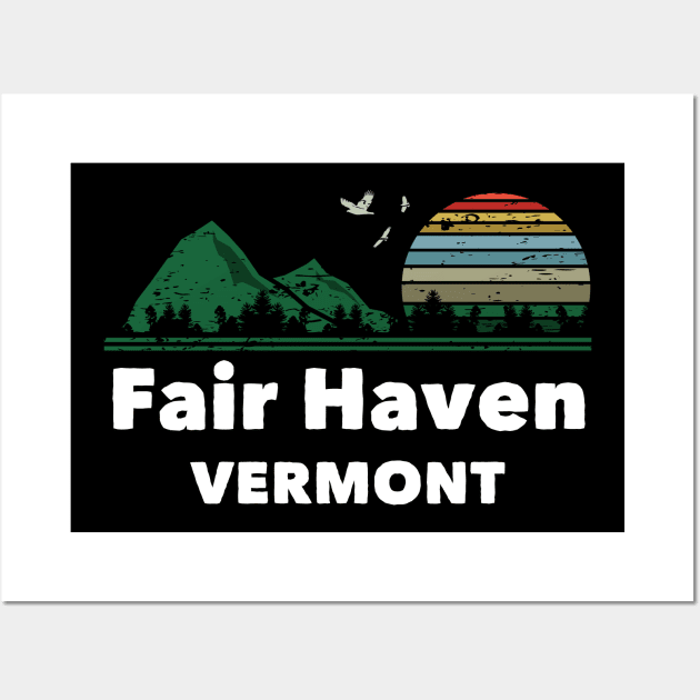 Mountain Sunset Flying Birds Outdoor Fair Haven Vermont Wall Art by greenrepublicmerch